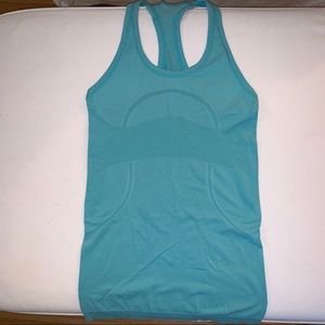 Lululemon Teal Run Swiftly Racerback Tank Sz 4